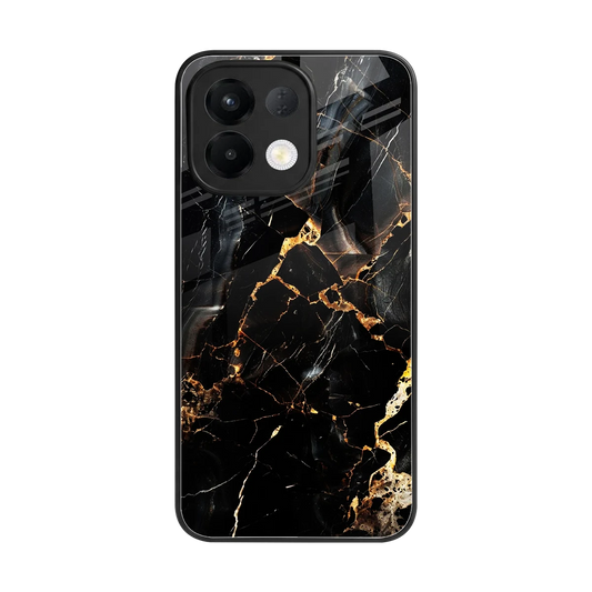 Golden Obsidian back phone cover | glass case for oppo k13 5g