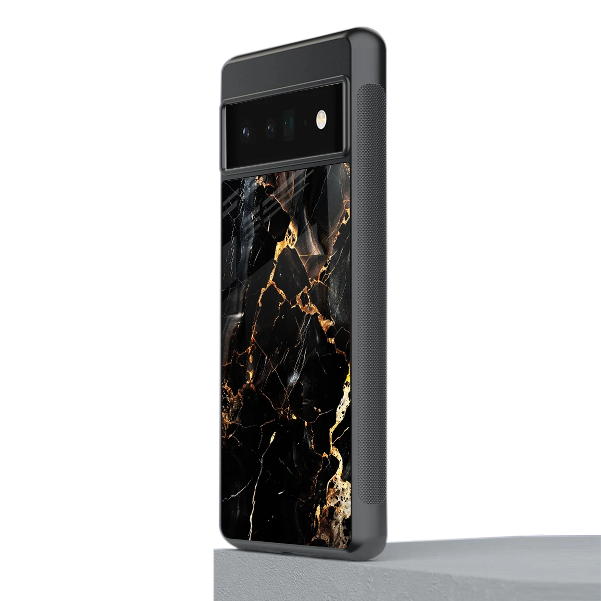 Golden Obsidian stylish phone case for google pixel 6 pro | glossy glass and slim fit