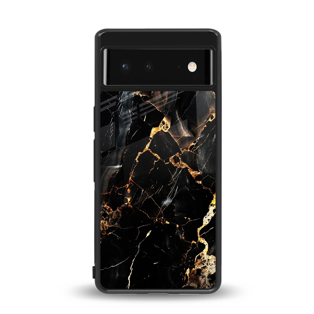 Golden Obsidian back phone cover | glass case for google pixel 6a