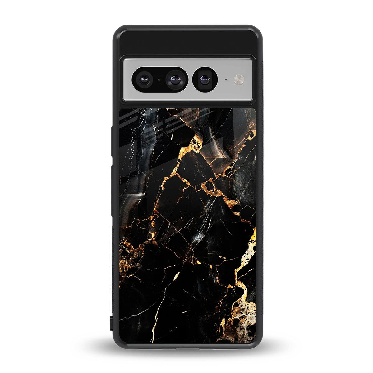 Golden Obsidian back phone cover | glass case for google pixel 7 pro
