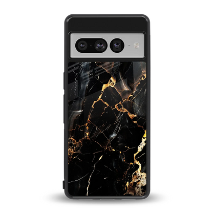 Golden Obsidian back phone cover | glass case for google pixel 7 pro