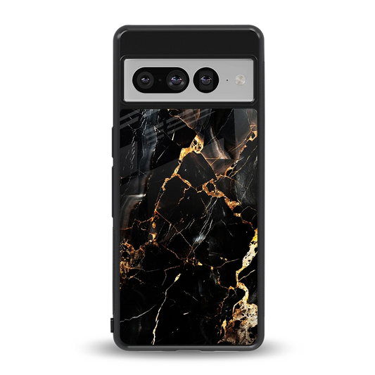 Golden Obsidian back phone cover | glass case for google pixel 7 pro