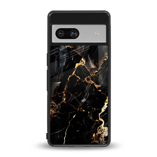 Golden Obsidian back phone cover | glass case for google pixel 7a