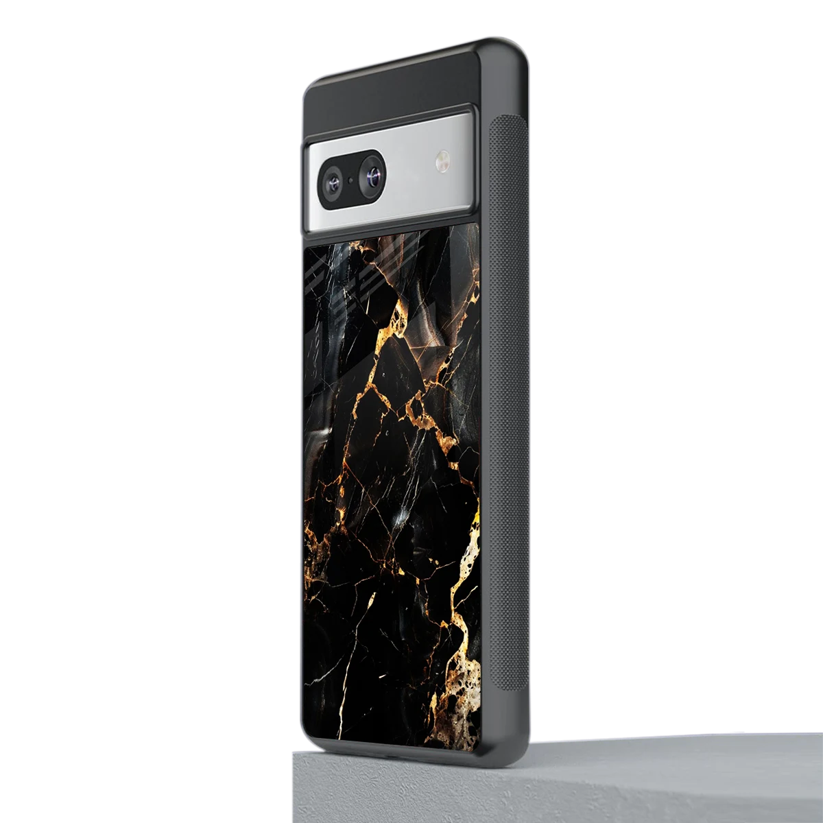 Golden Obsidian stylish phone case for google pixel 7 | glossy glass and slim fit