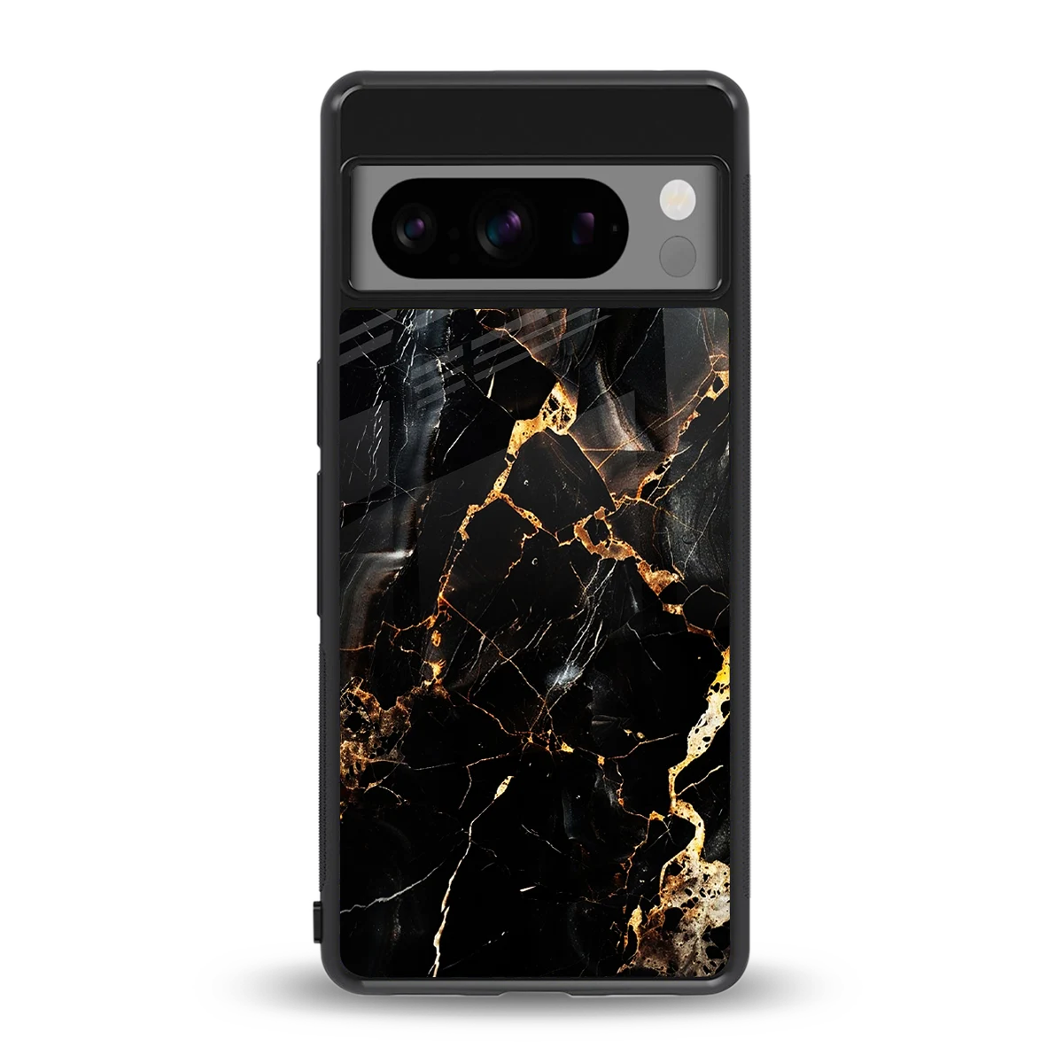 Golden Obsidian back phone cover | glass case for google pixel 8 pro