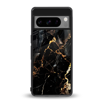 Golden Obsidian back phone cover | glass case for google pixel 8 pro