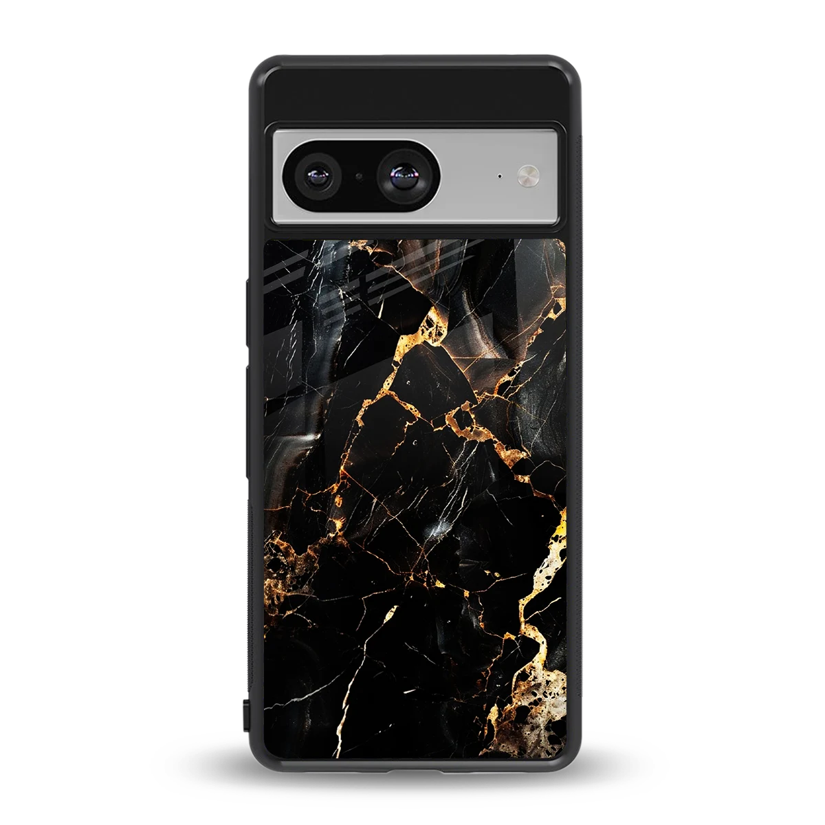 Golden Obsidian back phone cover | glass case for google pixel 8