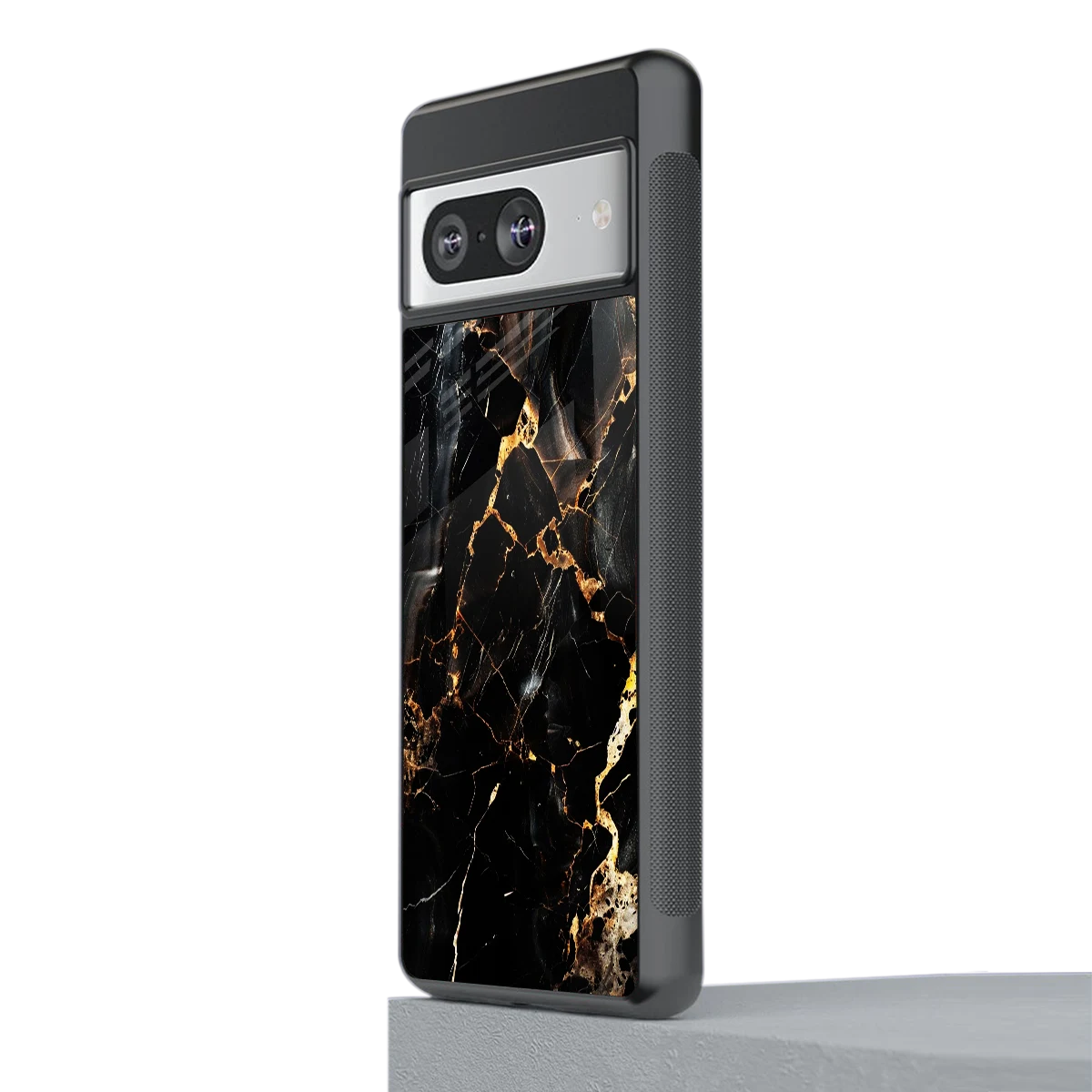 Golden Obsidian stylish phone case for google pixel 8 | glossy glass and slim fit