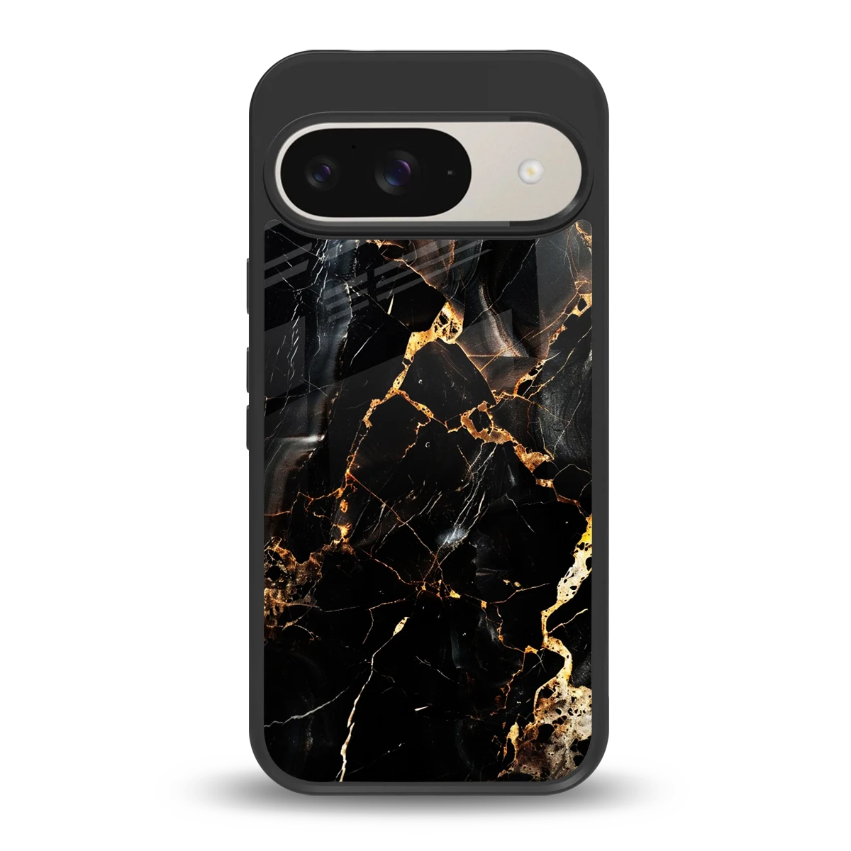 Golden Obsidian back phone cover | glass case for google pixel 9