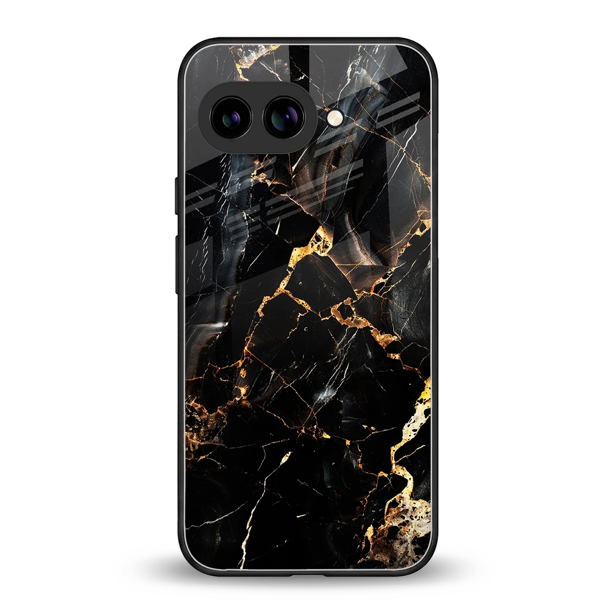 Golden Obsidian back phone cover | glass case for google pixel 9a