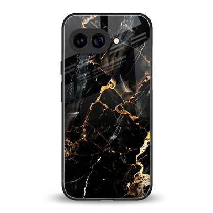 Golden Obsidian back phone cover | glass case for google pixel 9a