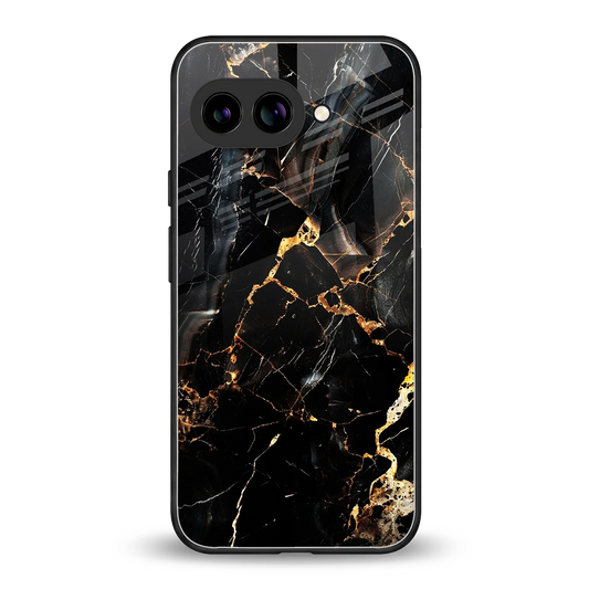 Golden Obsidian back phone cover | glass case for google pixel 9a