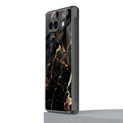 Golden Obsidian google pixel 9a mobile cover | shockproof glass phone case