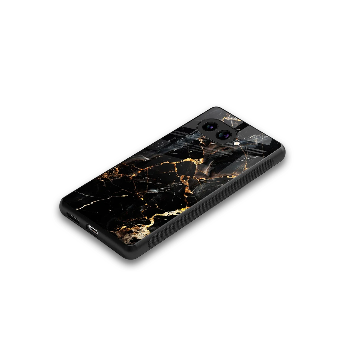 Golden Obsidian stylish phone case for google pixel 9a | glossy glass and slim fit