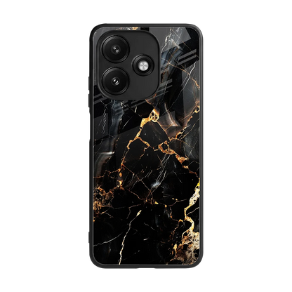 Golden Obsidian back phone cover | glass case for redmi 12 5g