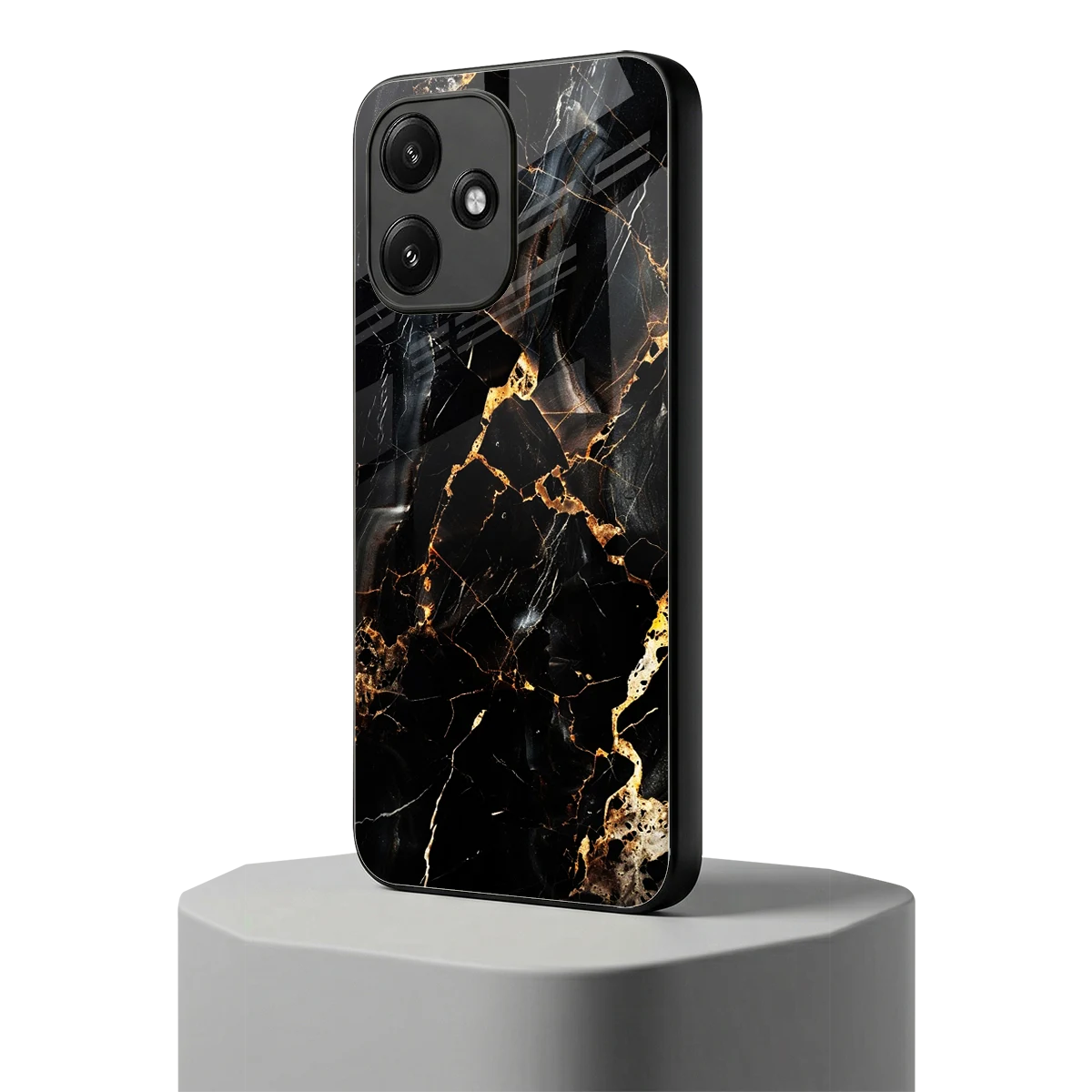 Golden Obsidian redmi 12 5g mobile cover | shockproof glass phone case