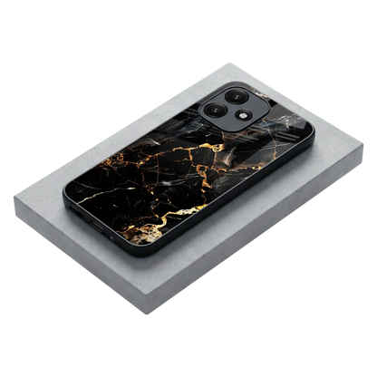 Golden Obsidian stylish phone case for redmi 12 5g | glossy glass and slim fit