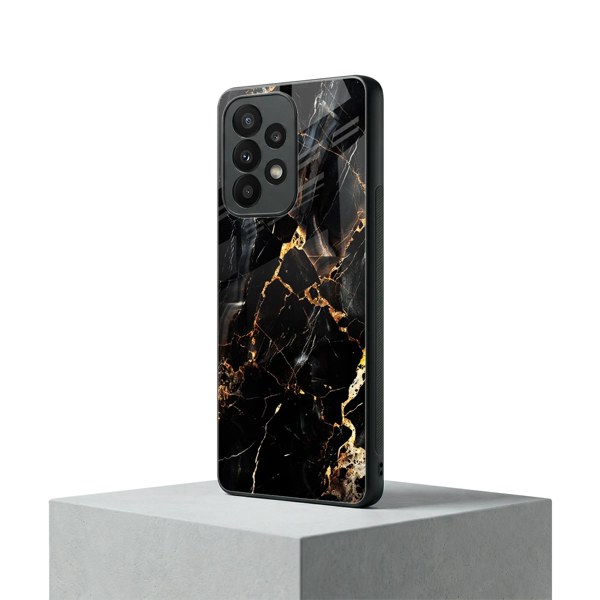 Golden Obsidian samsung galaxy a23 mobile cover | shockproof glass phone case
