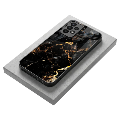 Golden Obsidian stylish phone case for samsung galaxy a23 | glossy glass and slim fit