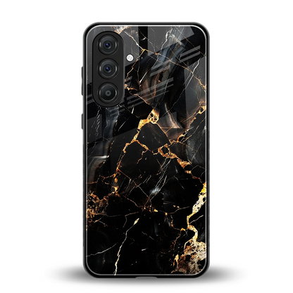 Golden Obsidian back phone cover | glass case for samsung galaxy m36 5g