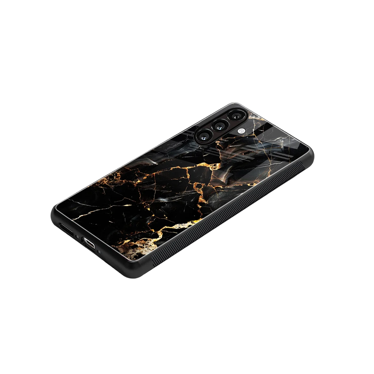 Golden Obsidian stylish phone case for samsung galaxy a55 5g | glossy glass and slim fit