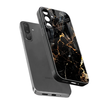 Golden Obsidian sleek samsung galaxy m36 5g cover with tempered glass back and TPU edges