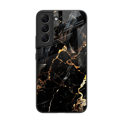 Golden Obsidian back phone cover | glass case for samsung galaxy s22