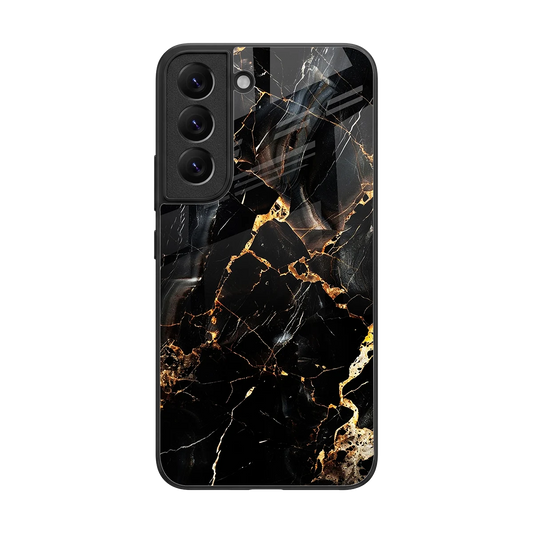 Golden Obsidian back phone cover | glass case for samsung galaxy s22
