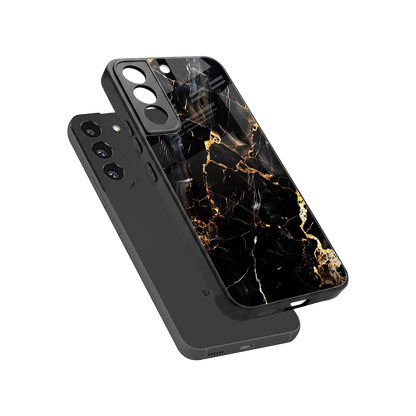 Golden Obsidian sleek samsung galaxy s22 cover with tempered glass back and TPU edges