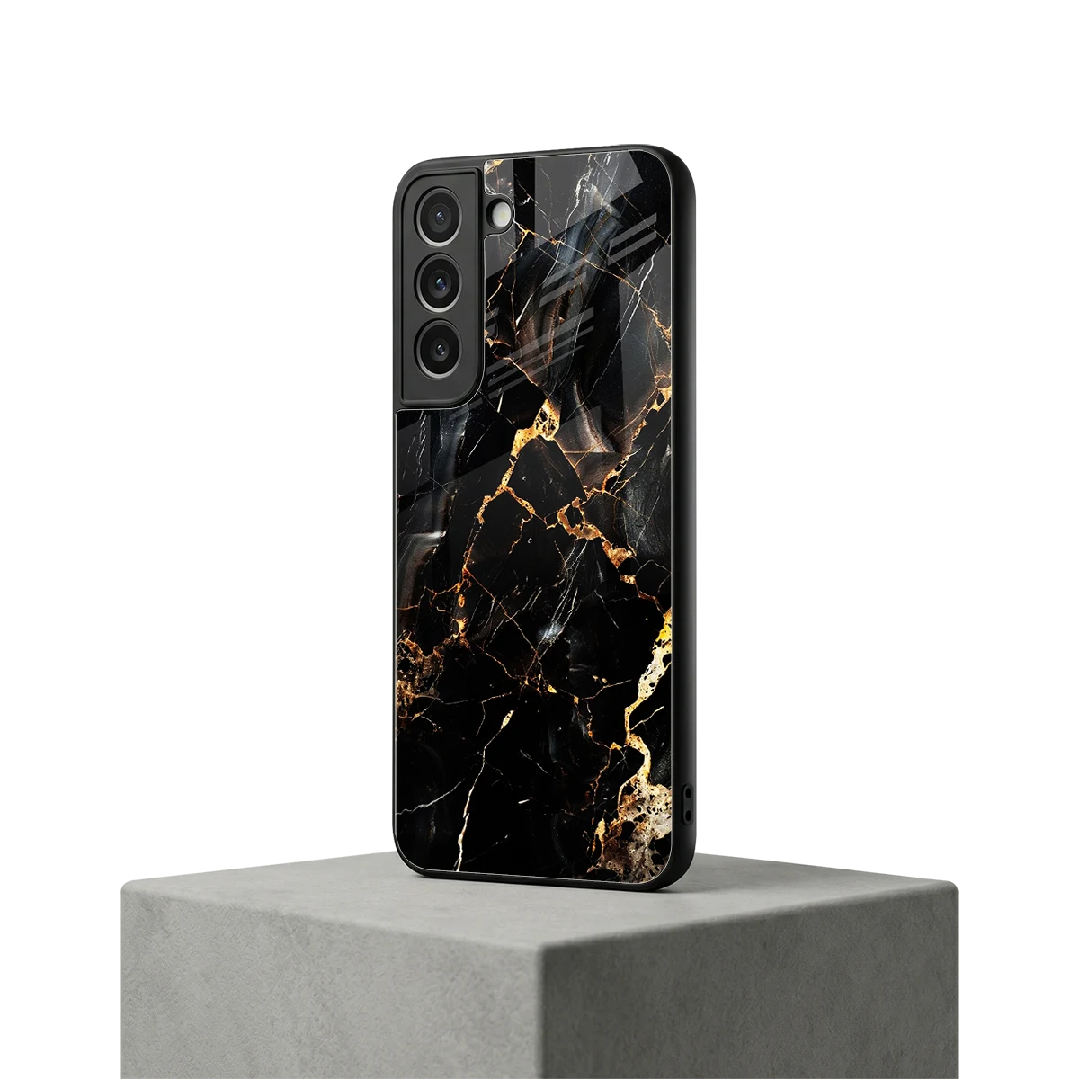 Golden Obsidian samsung galaxy s22 mobile cover | shockproof glass phone case