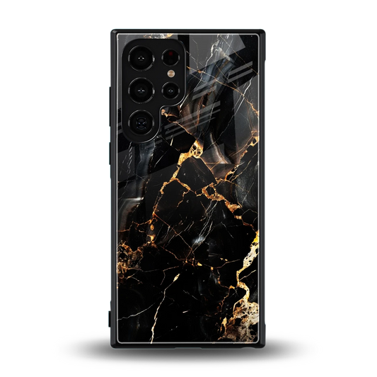 Golden Obsidian back phone cover | glass case for samsung galaxy s24 ultra