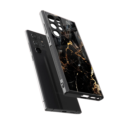 Golden Obsidian sleek samsung galaxy s23 ultra cover with tempered glass back and TPU edges