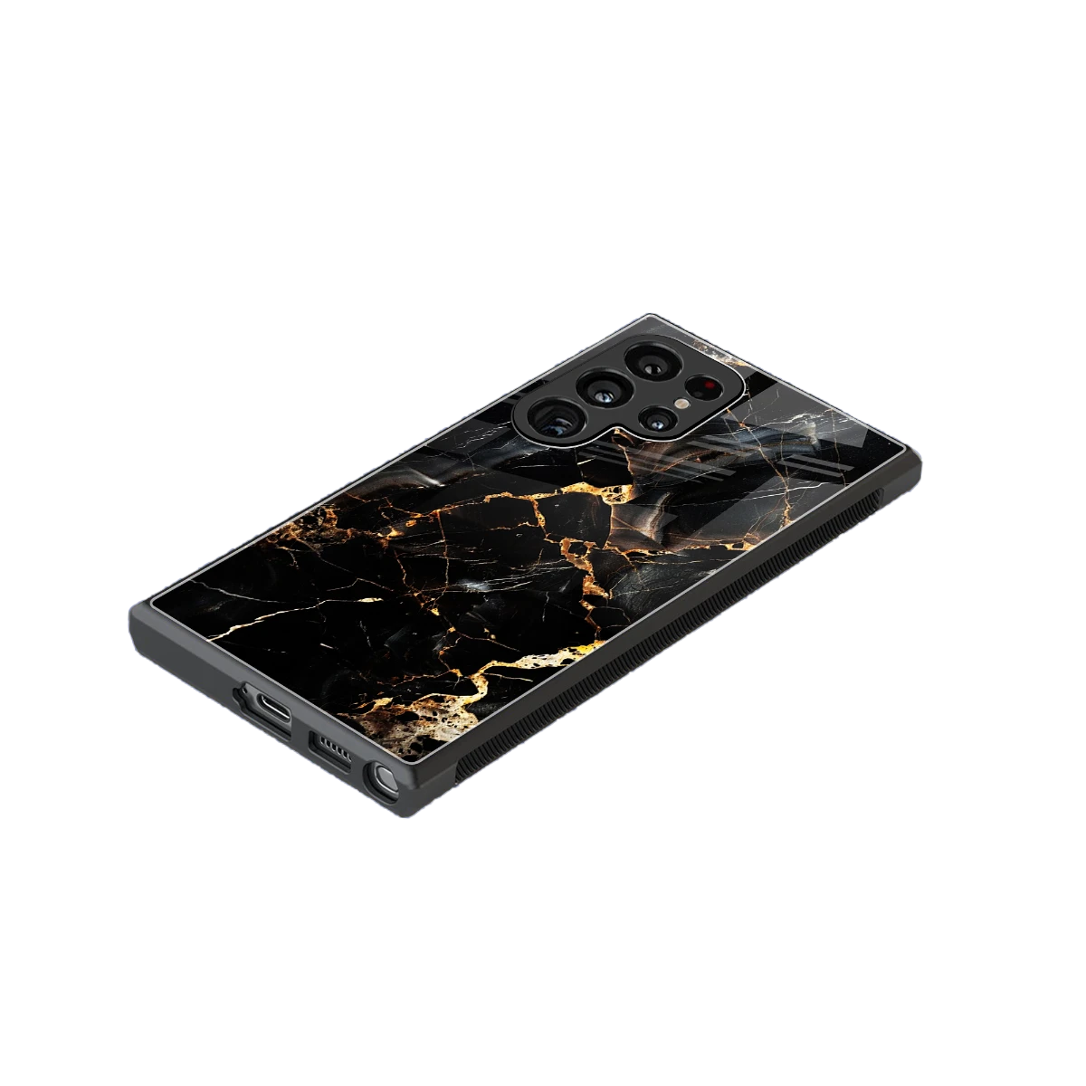 Golden Obsidian stylish phone case for samsung galaxy s23 ultra | glossy glass and slim fit