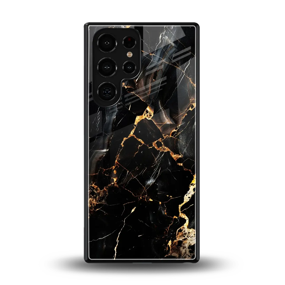 Golden Obsidian back phone cover | glass case for samsung galaxy s25 ultra
