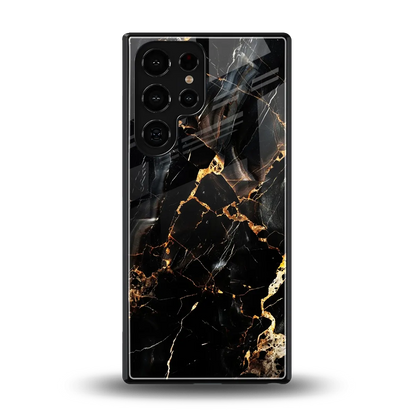 Golden Obsidian back phone cover | glass case for samsung galaxy s25 ultra