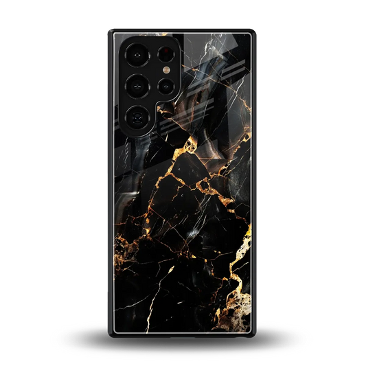 Golden Obsidian back phone cover | glass case for samsung galaxy s26 ultra