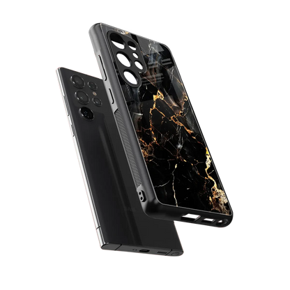 Golden Obsidian sleek samsung galaxy s25 ultra cover with tempered glass back and TPU edges