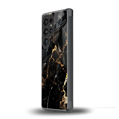 Golden Obsidian samsung galaxy s25 ultra mobile cover | shockproof glass phone case