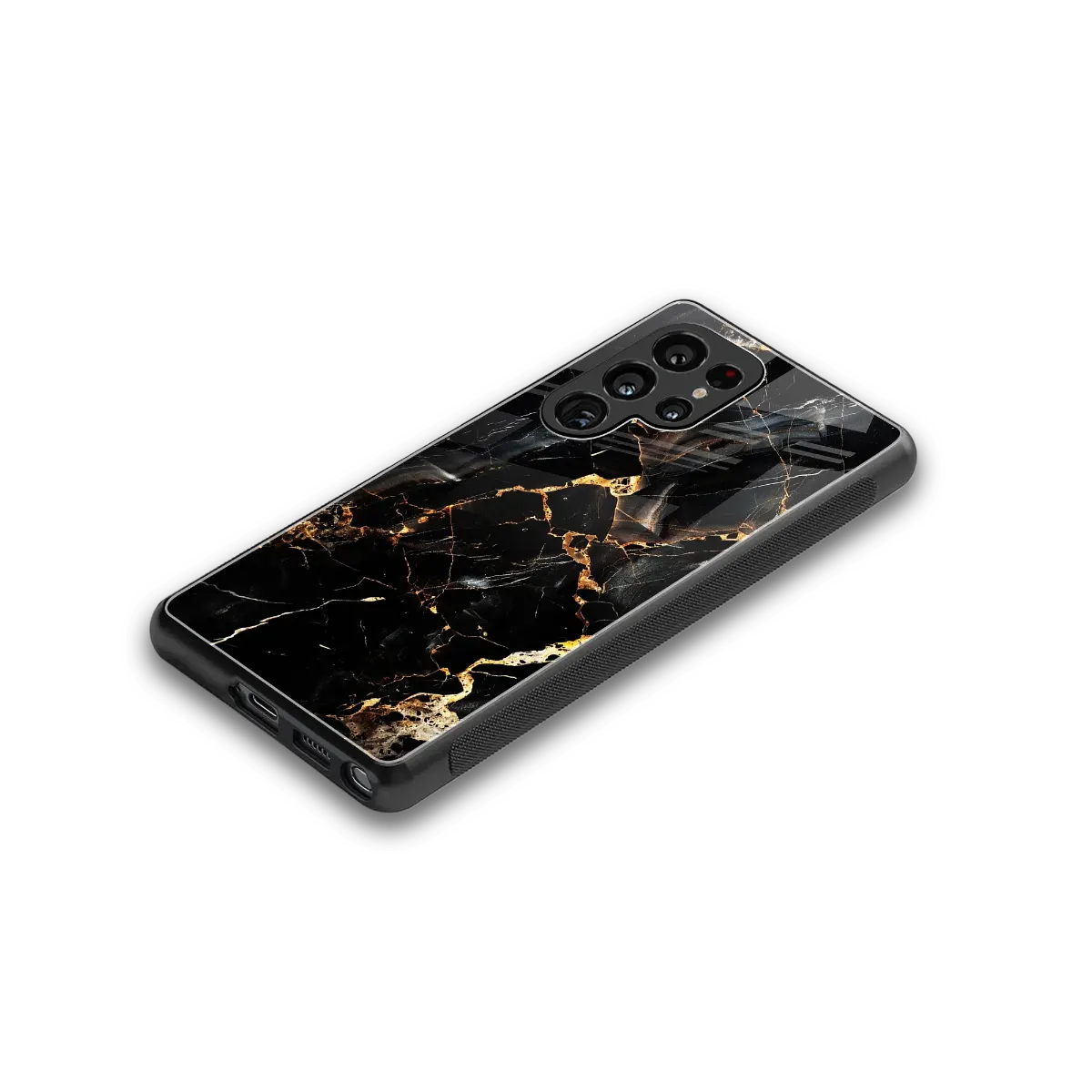Golden Obsidian stylish phone case for samsung galaxy s25 ultra | glossy glass and slim fit