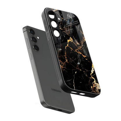 Golden Obsidian sleek samsung galaxy s25 plus cover with tempered glass back and TPU edges