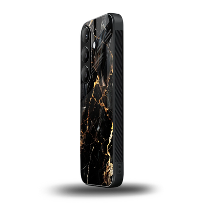 Golden Obsidian samsung galaxy s25 mobile cover | shockproof glass phone case