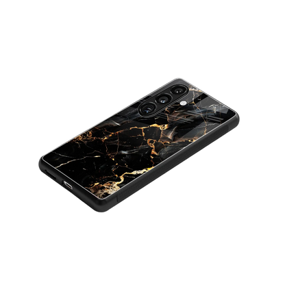 Golden Obsidian stylish phone case for samsung galaxy s24 | glossy glass and slim fit