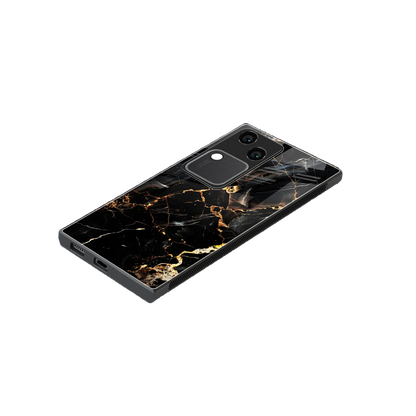 Golden Obsidian stylish phone case for vivo v30 | glossy glass and slim fit