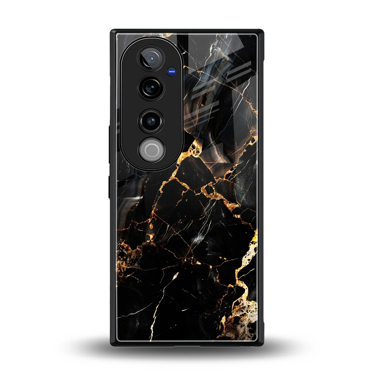 Golden Obsidian back phone cover | glass case for vivo v40 pro