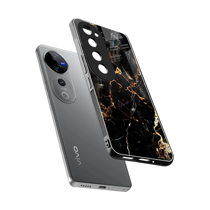 Golden Obsidian sleek vivo v40 pro cover with tempered glass back and TPU edges