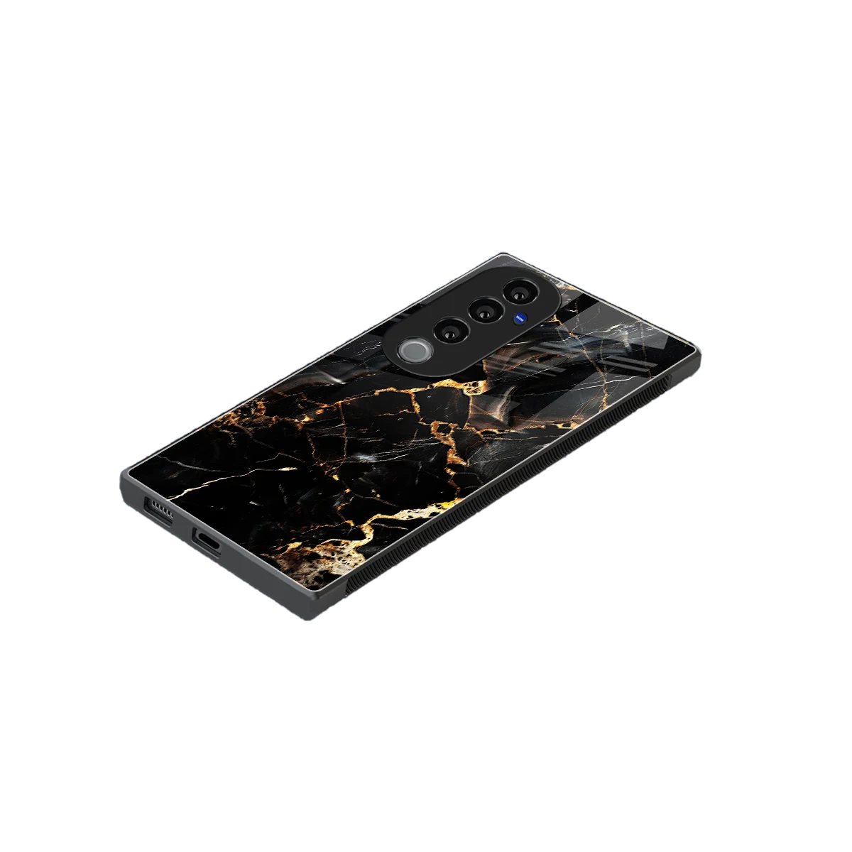 Golden Obsidian stylish phone case for vivo v40 pro | glossy glass and slim fit