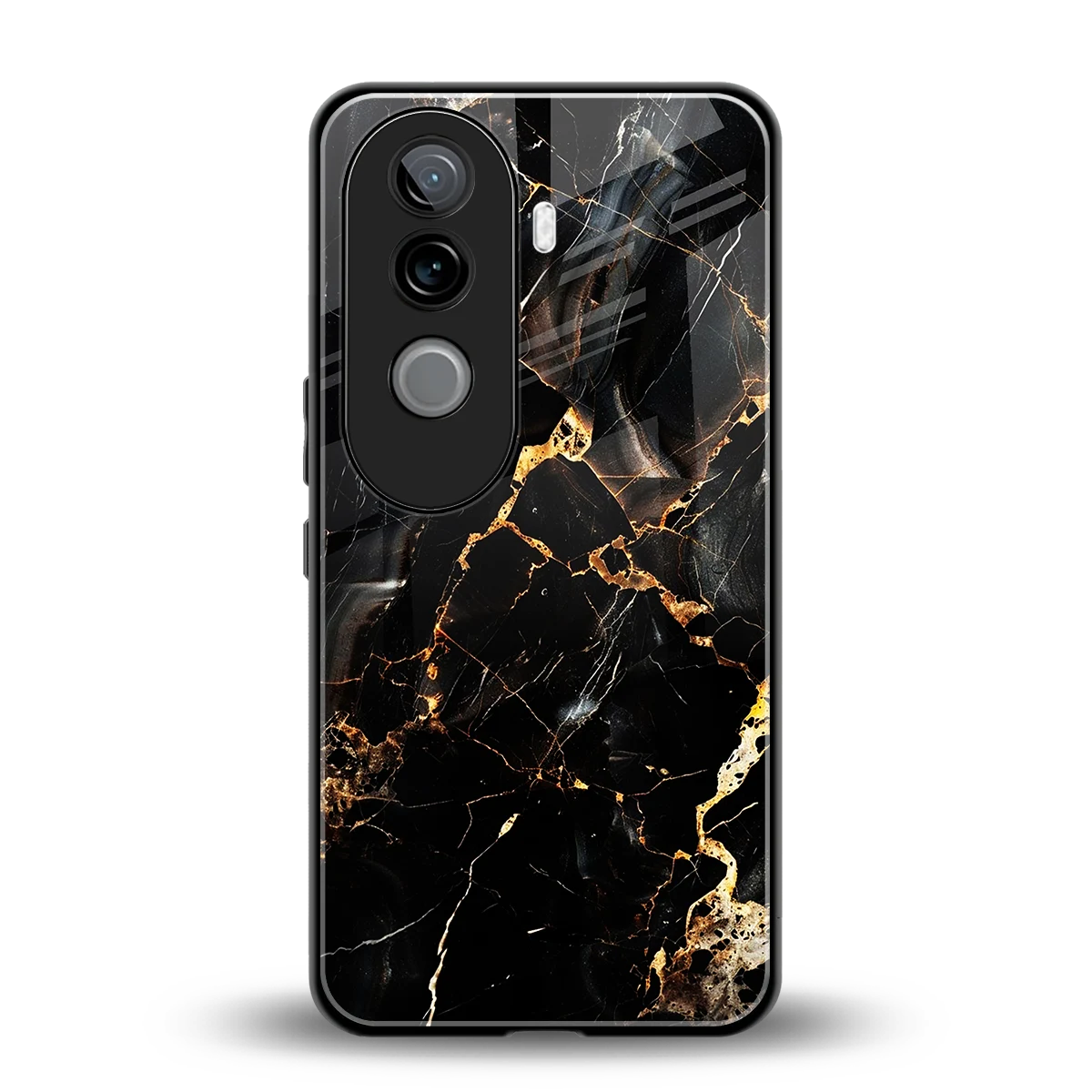 Golden Obsidian back phone cover | glass case for vivo v40e