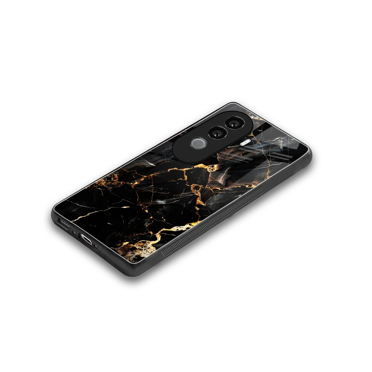 Golden Obsidian stylish phone case for vivo v40e | glossy glass and slim fit