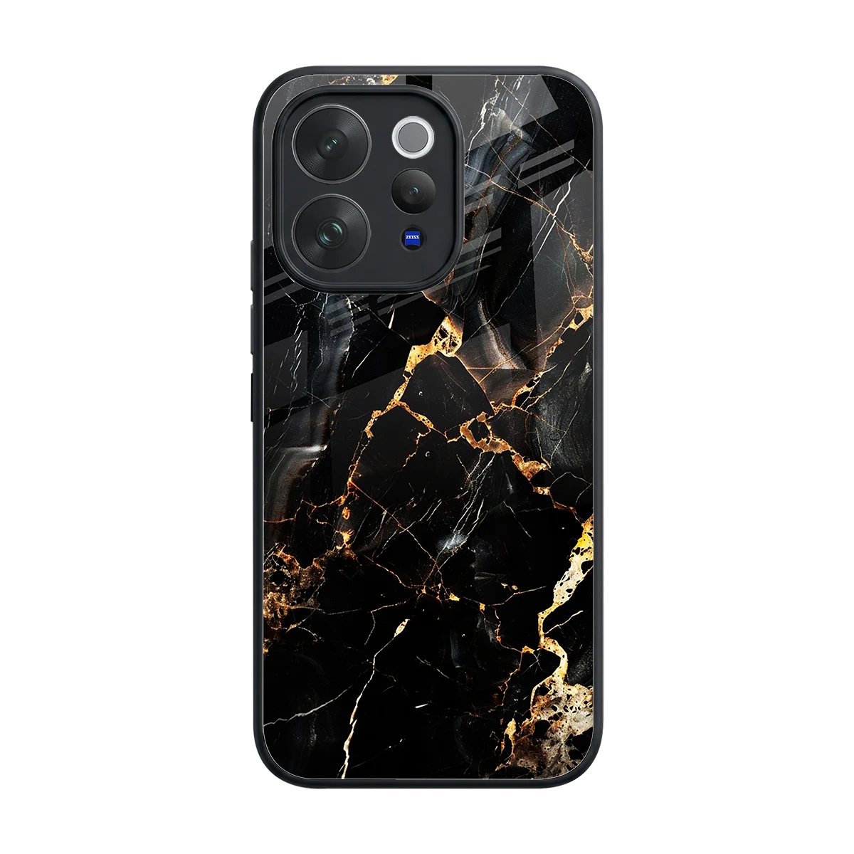 Golden Obsidian back phone cover | glass case for vivo v70