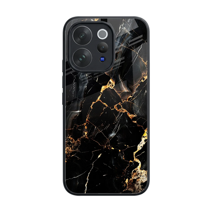 Golden Obsidian back phone cover | glass case for vivo v70 elite